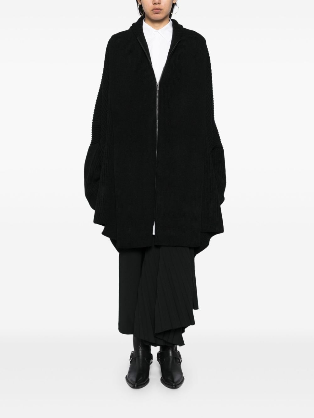 layered-design cardigan - 2