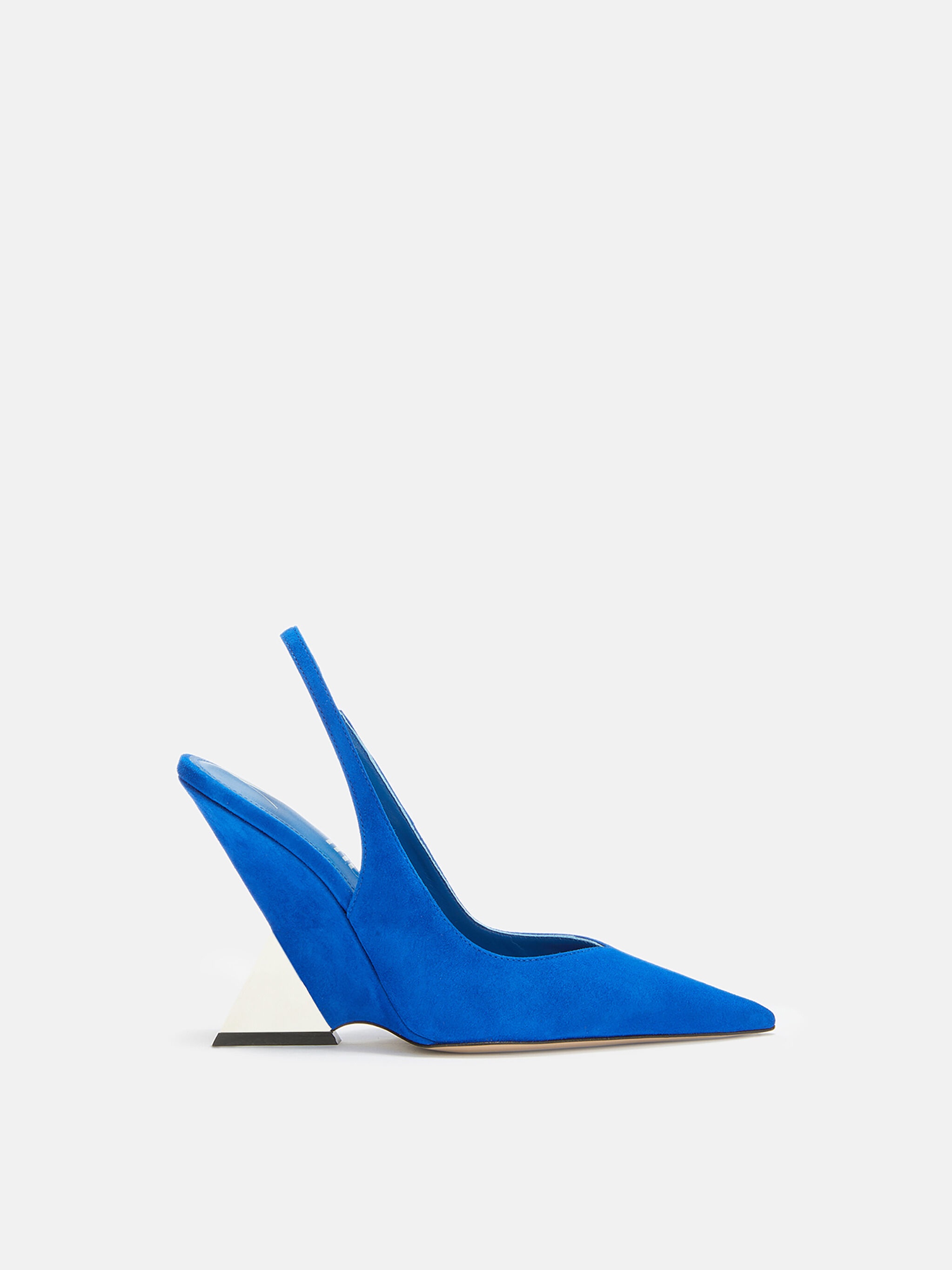 ''CHEOPE'' ELECTRIC BLUE AND SILVER SLINGBACK - 1