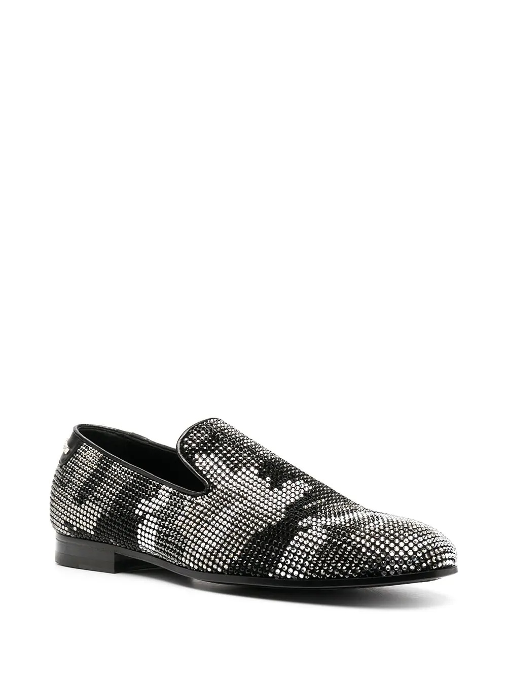 embellished camouflage moccasin loafers - 2