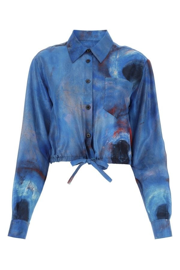 Marni Woman Printed Silk Shirt - 1