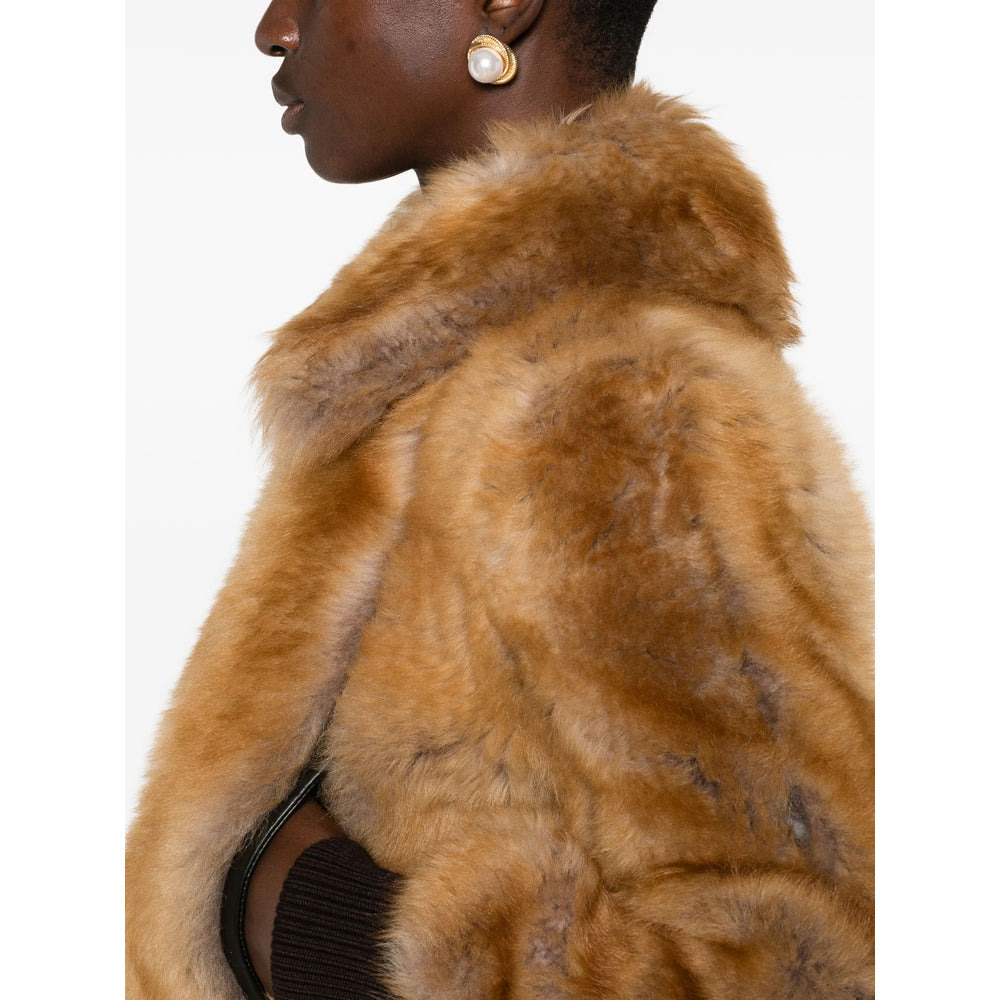 Saint Laurent Brown Jackets - Faux Fur & Shearling Jackets Women - 3