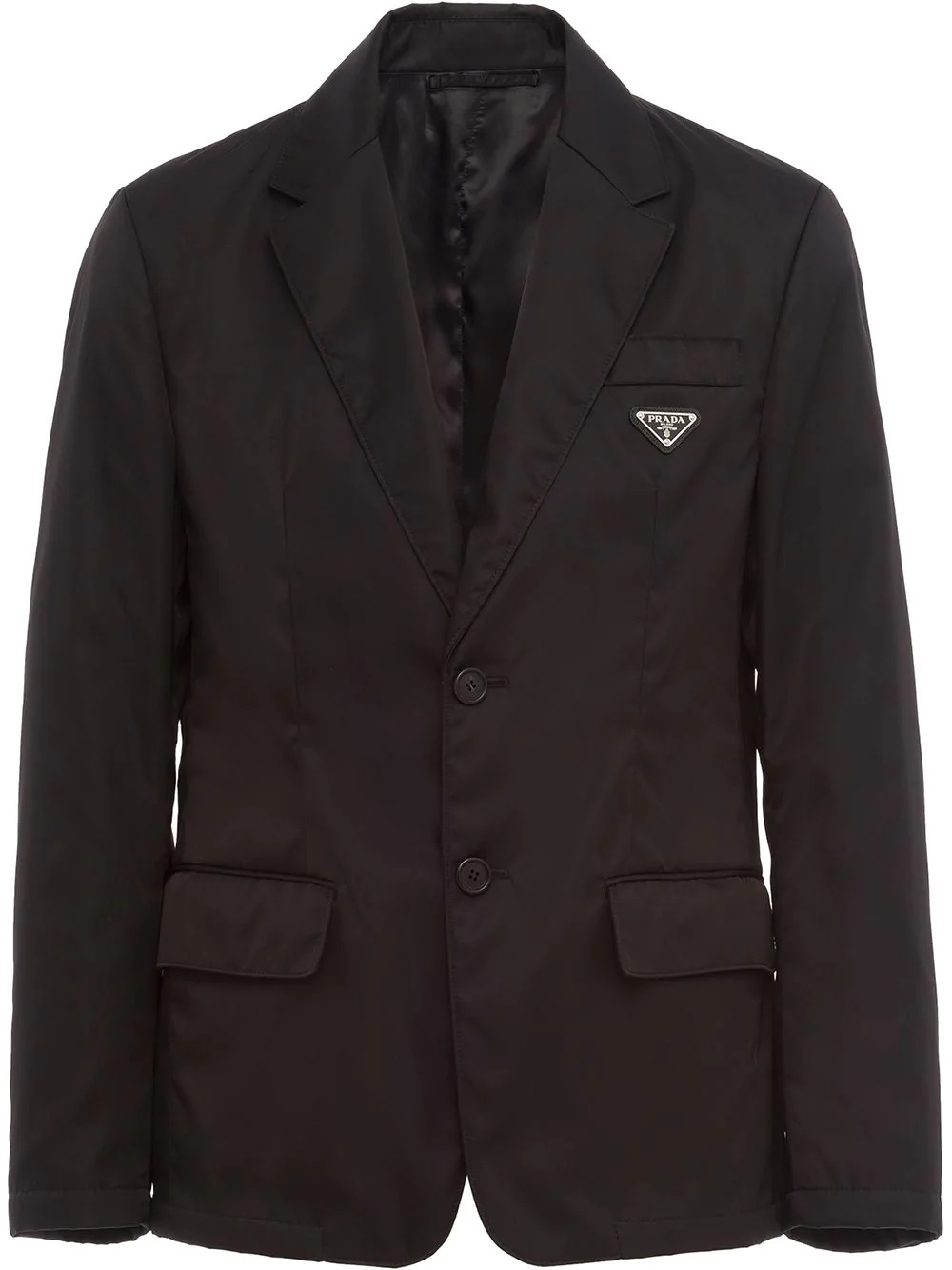 logo-plaque single-breasted blazer - 1