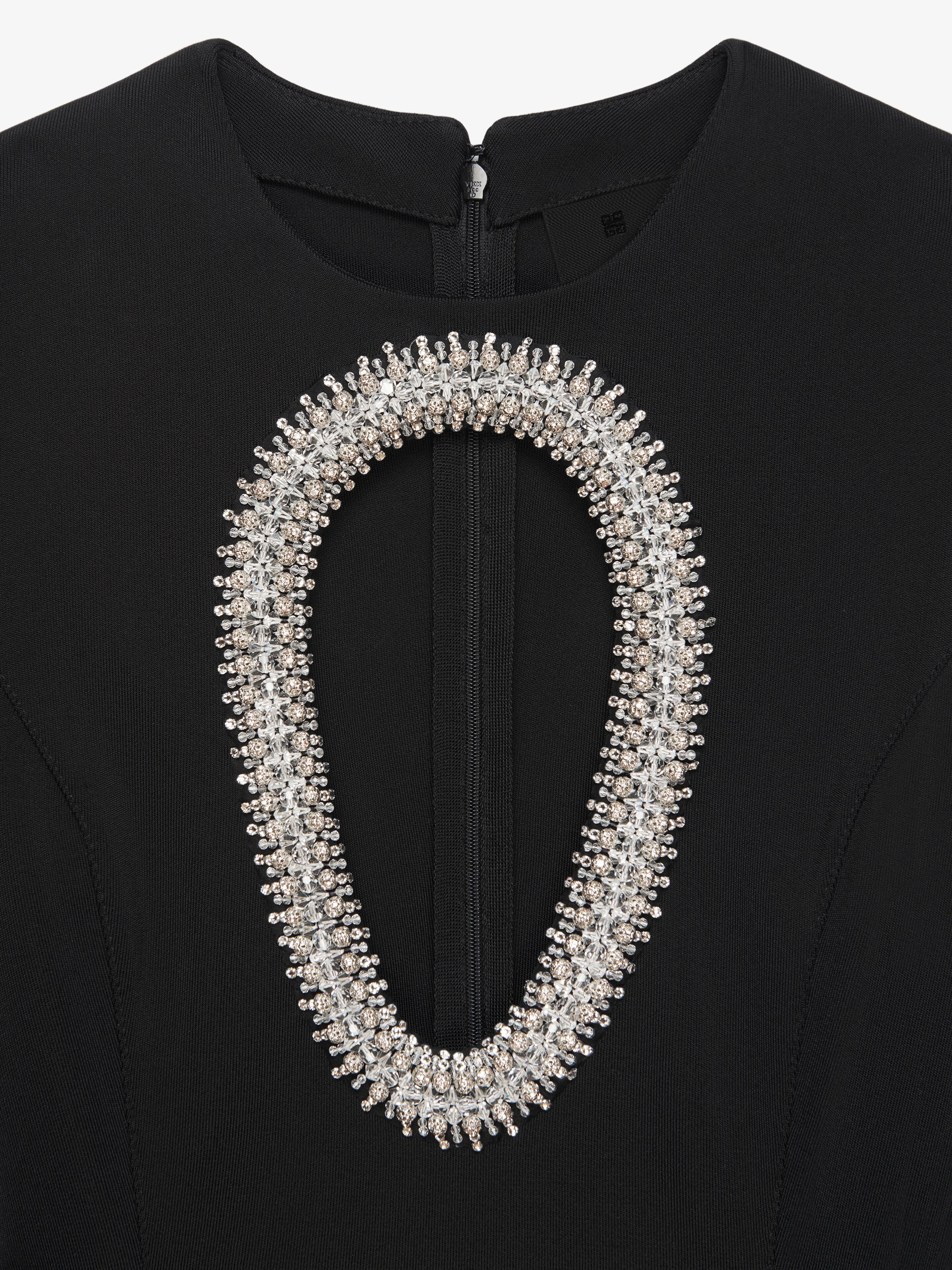 EVENING DRESS IN KNIT WITH PEARLS AND CRYSTALS - 5