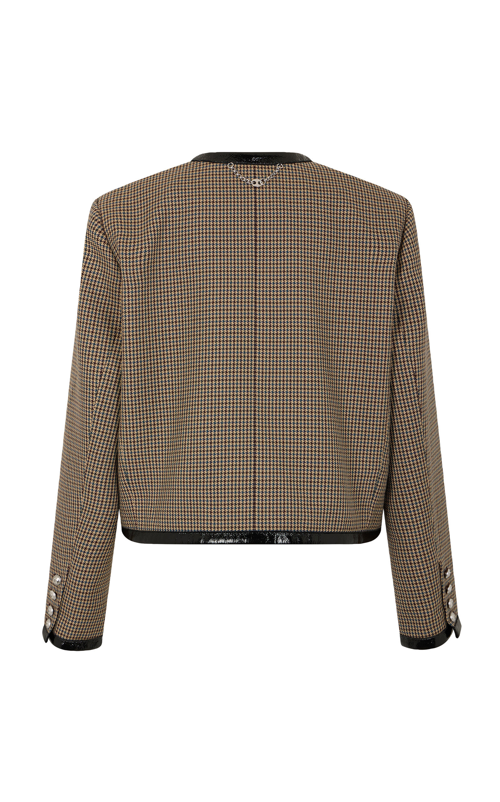 Vegan Leather-Trimmed Wool Jacket multi - 2
