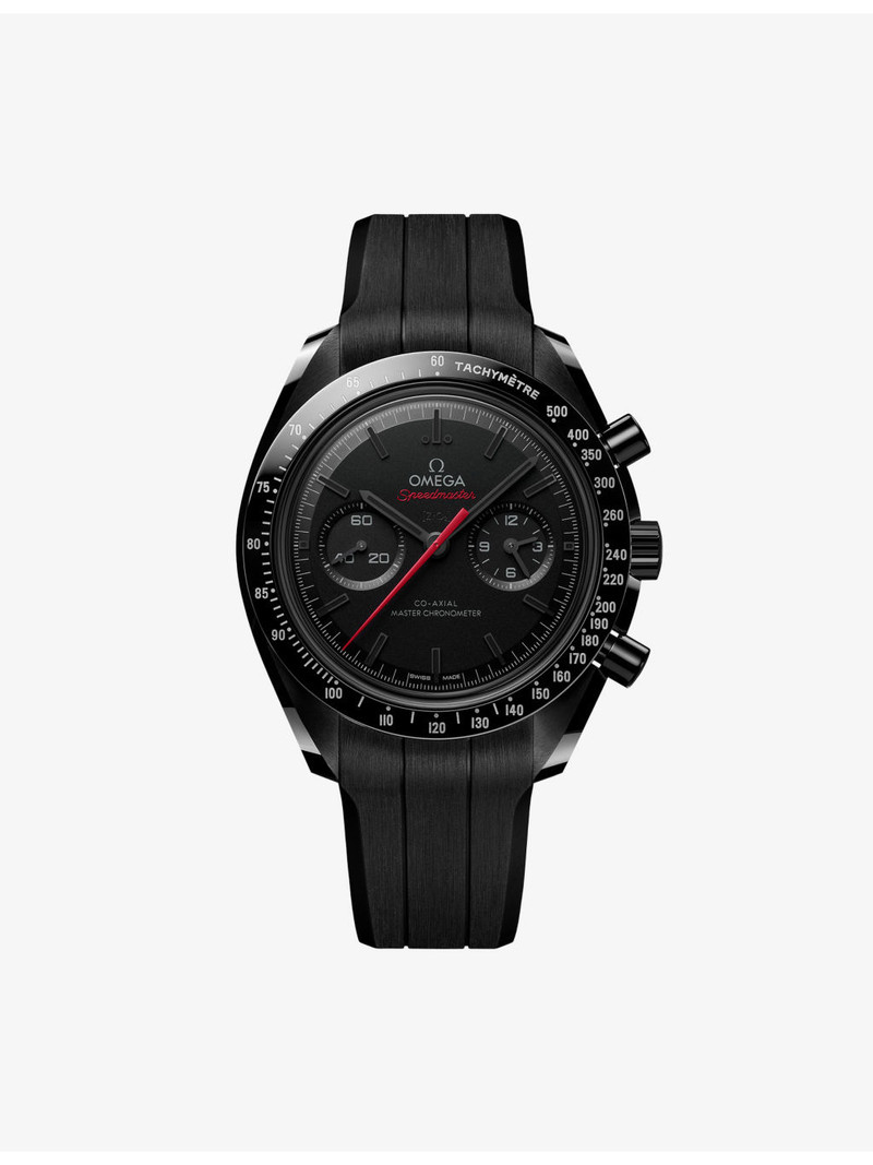 Speedmaster Dark Side of the Moon Ceramic Rubber-Strap Watch 44.25mm 1