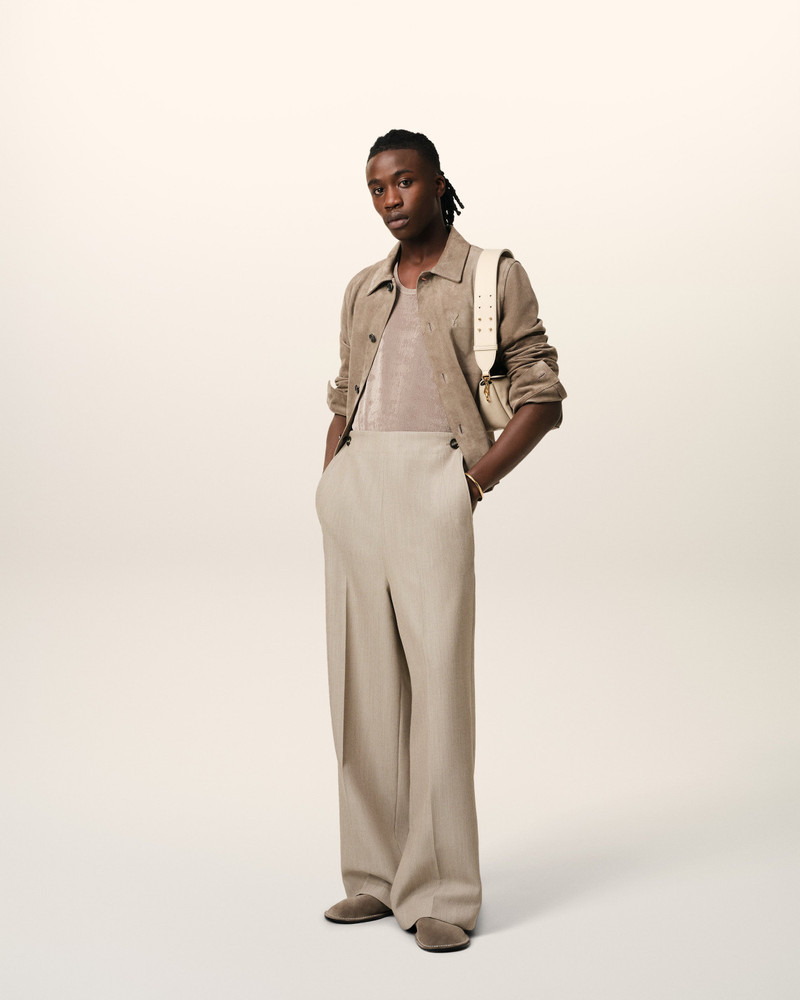 AMI Paris BEIGE NEW WOOL SAILOR TROUSERS outlook