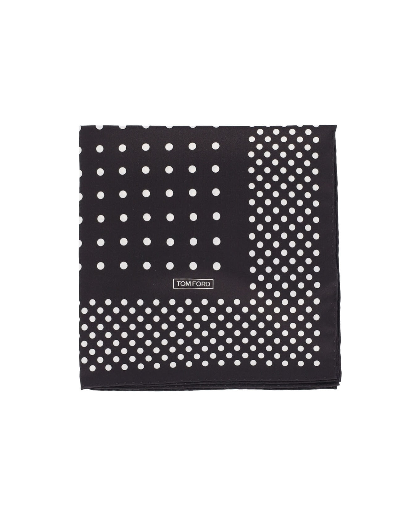 Polka Dot Silk Scarf - 1