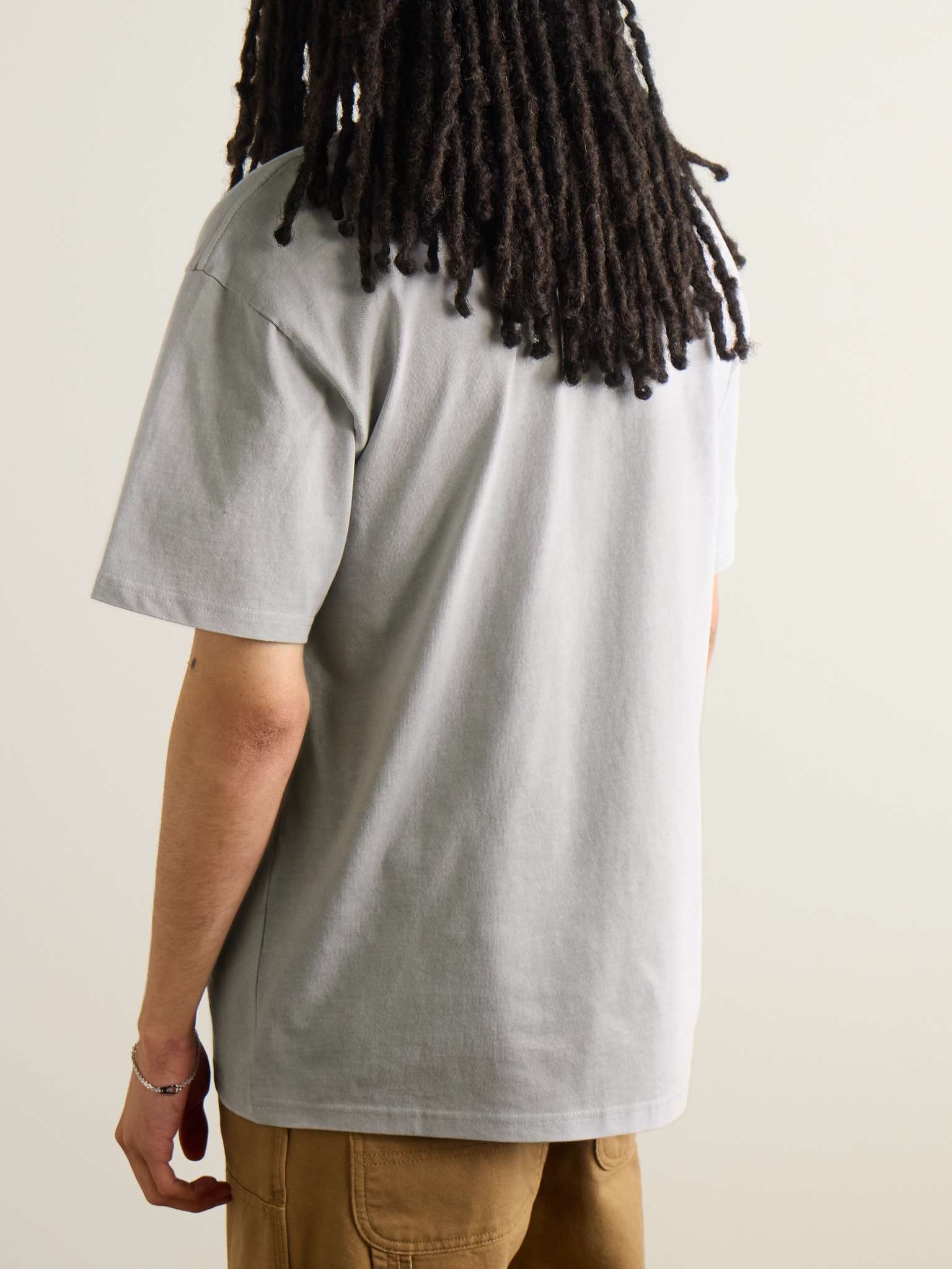 Duster Garment-Dyed Logo-Embroidered Cotton-Jersey T-Shirt - 3