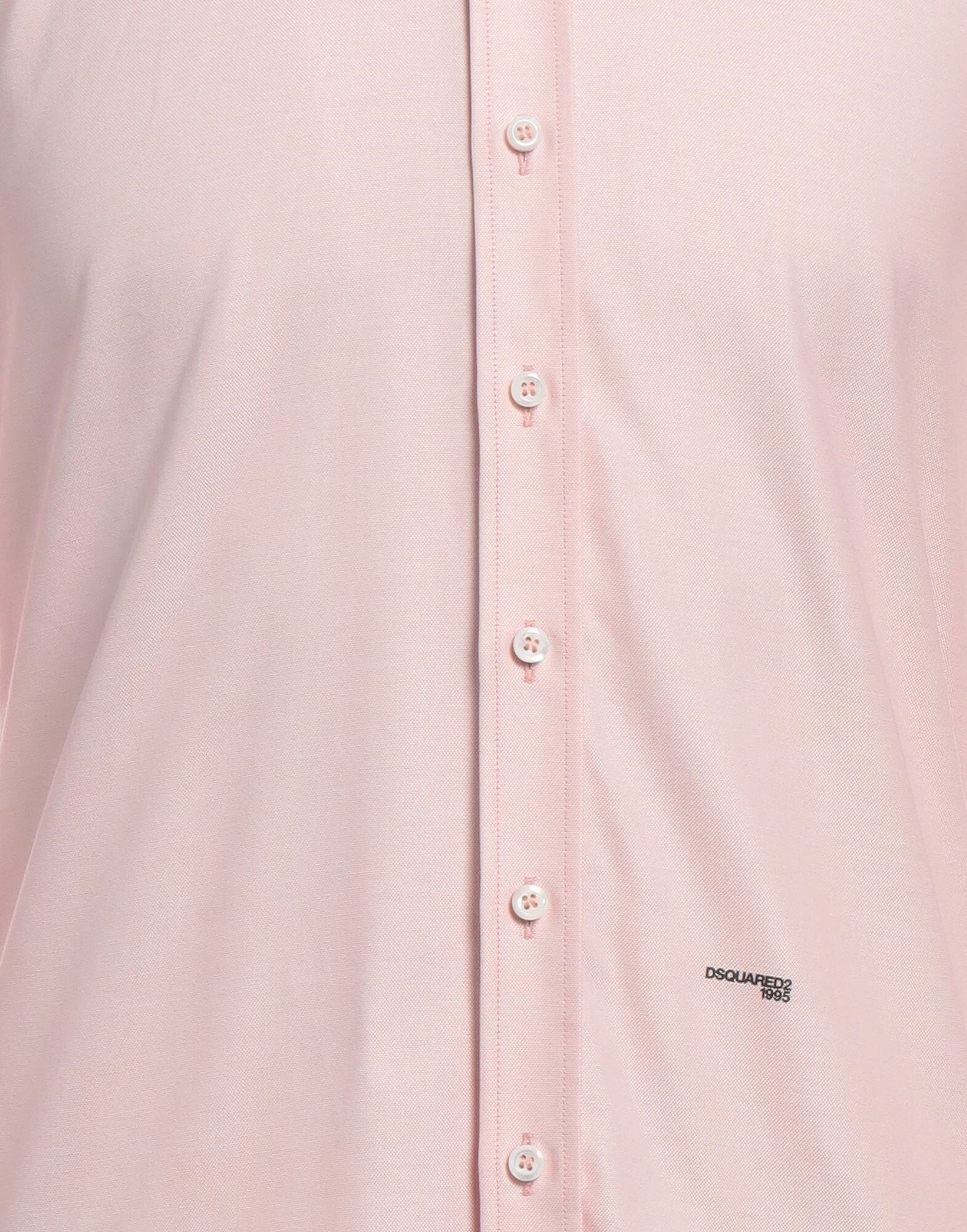 Pink Men's Solid Color Shirt - 4