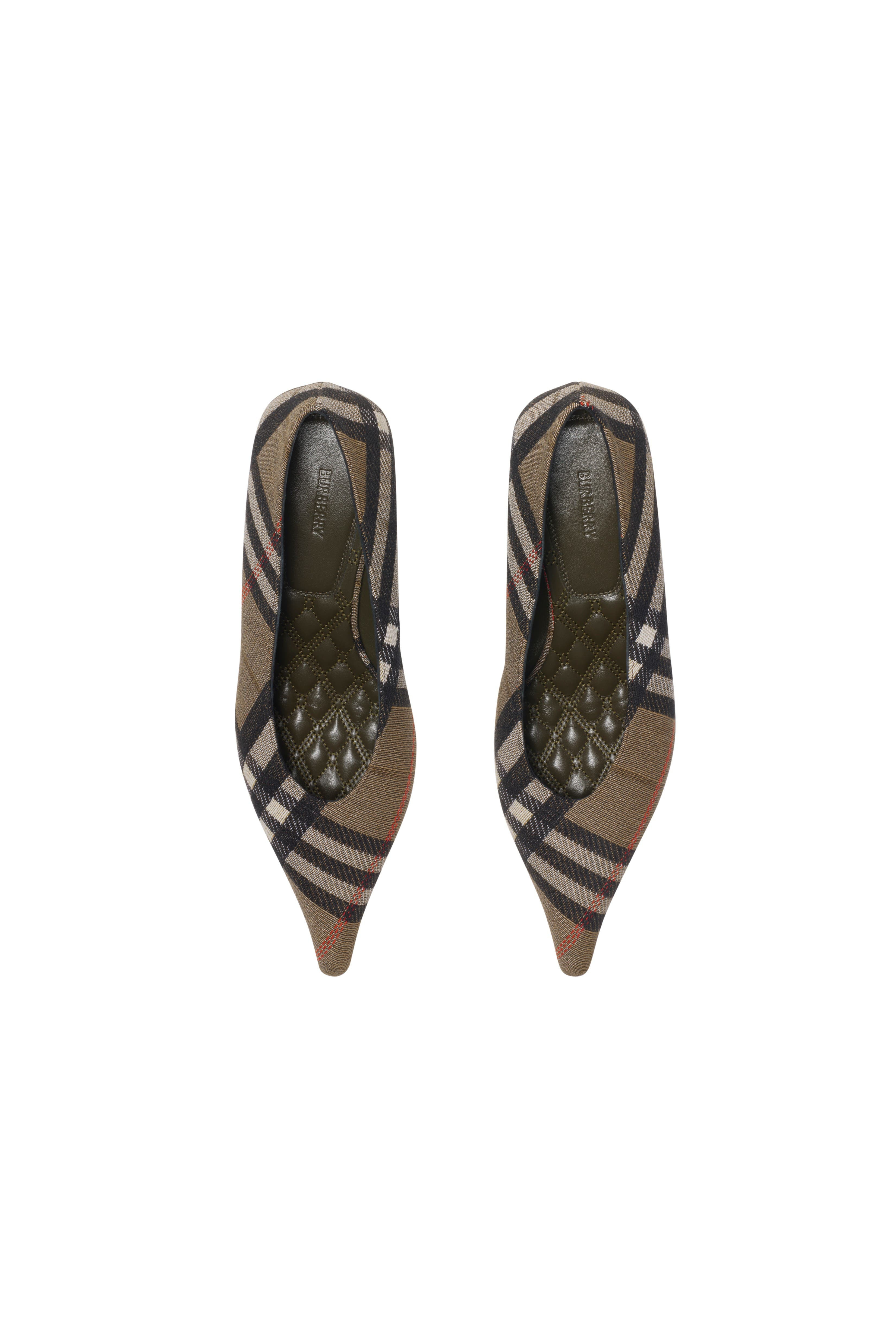 burberry Check Cameo Low Pumps in Brush Brown at Nordstrom - 4
