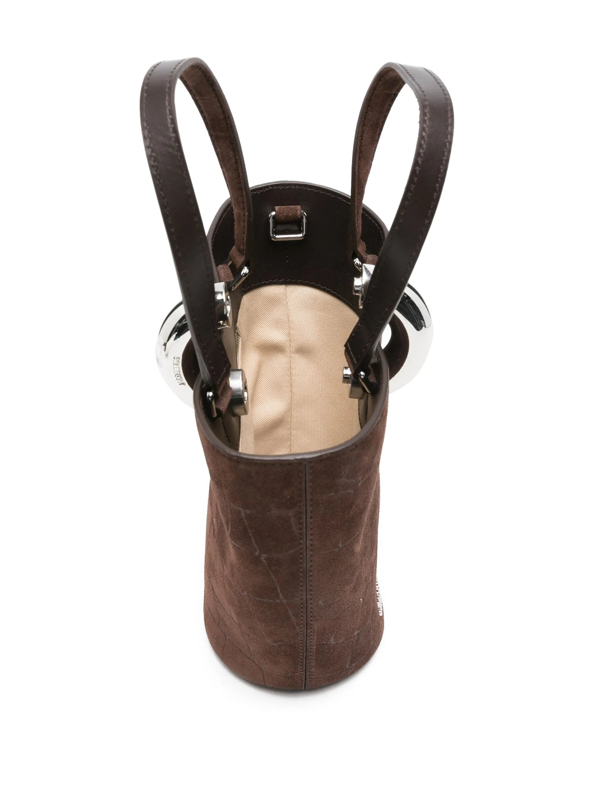 Jacquemus Crocodile-effect Ring-detail Tote Bag - 5