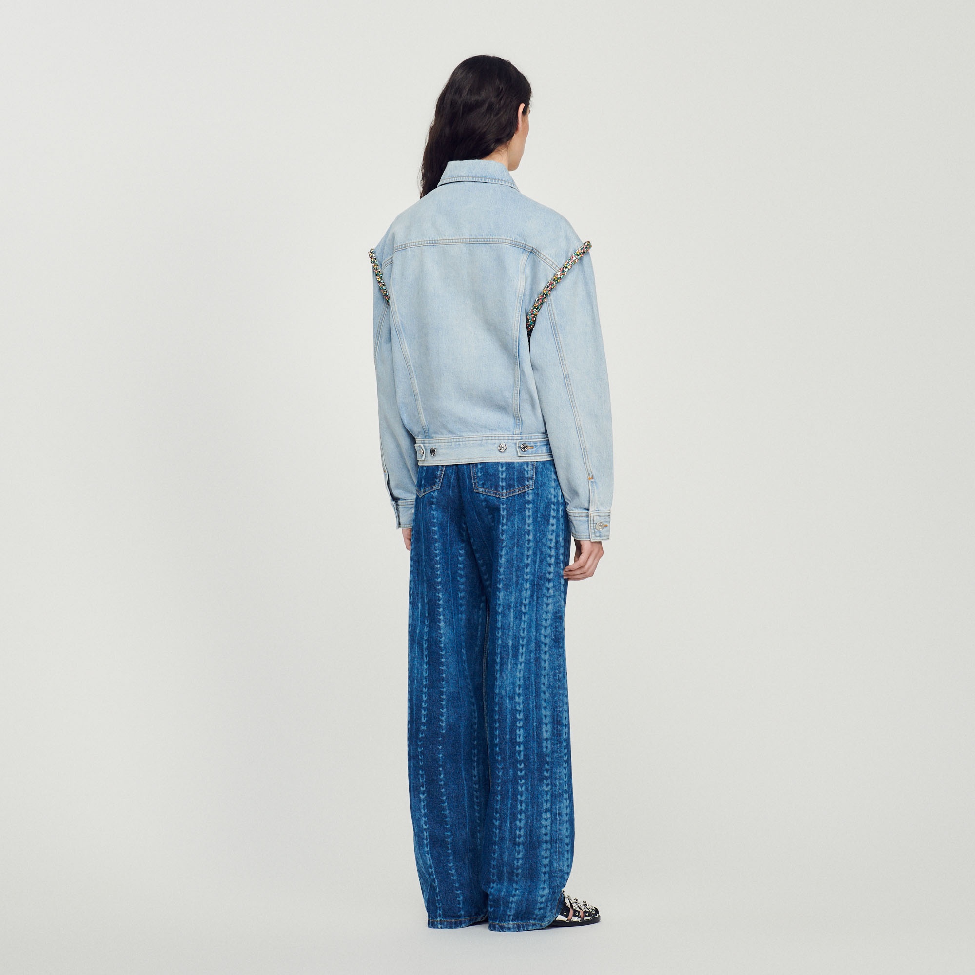 Jean jacket with rhinestones - 6