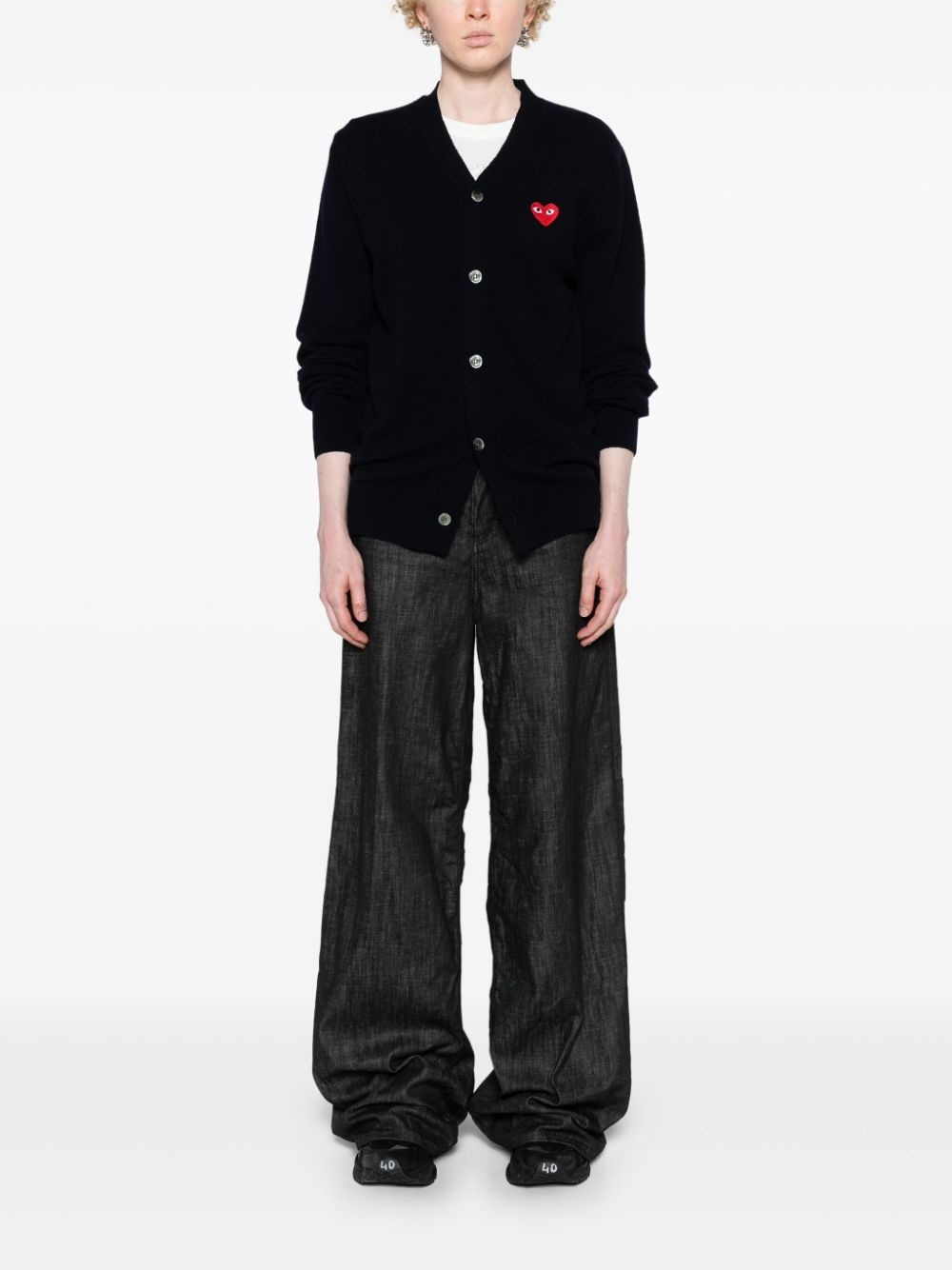 V-neck wool cardigan - 2