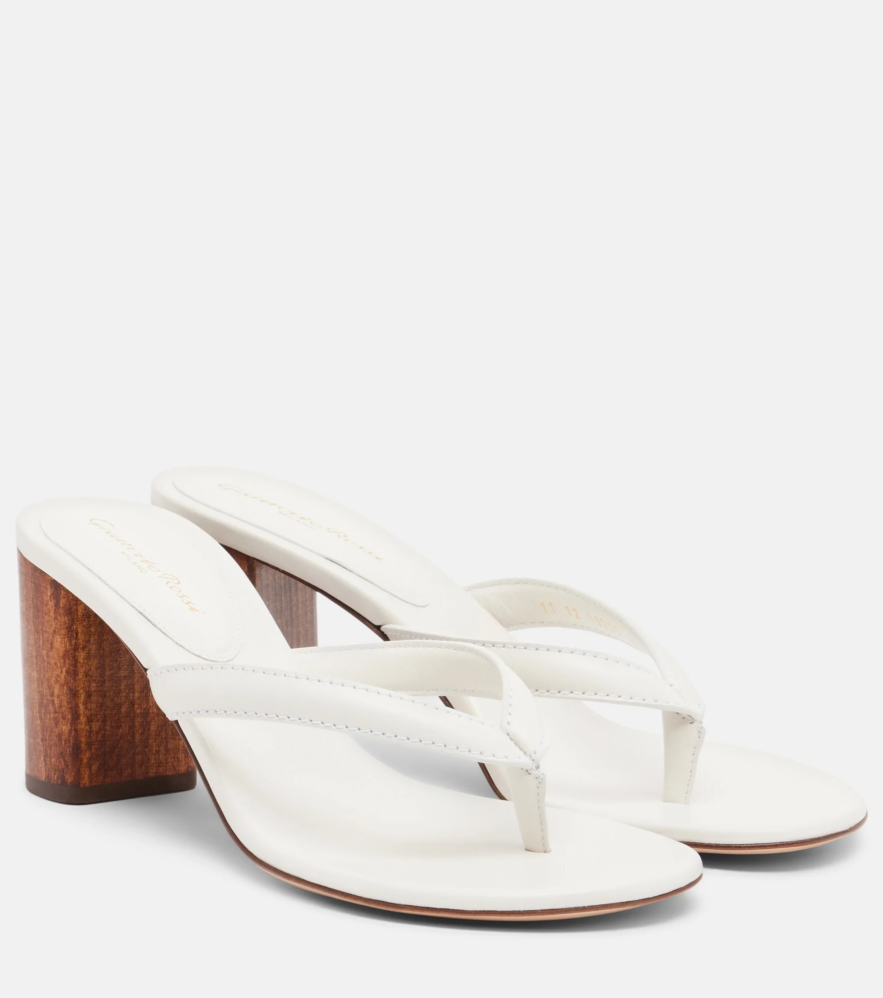 Leather thong sandals - 1