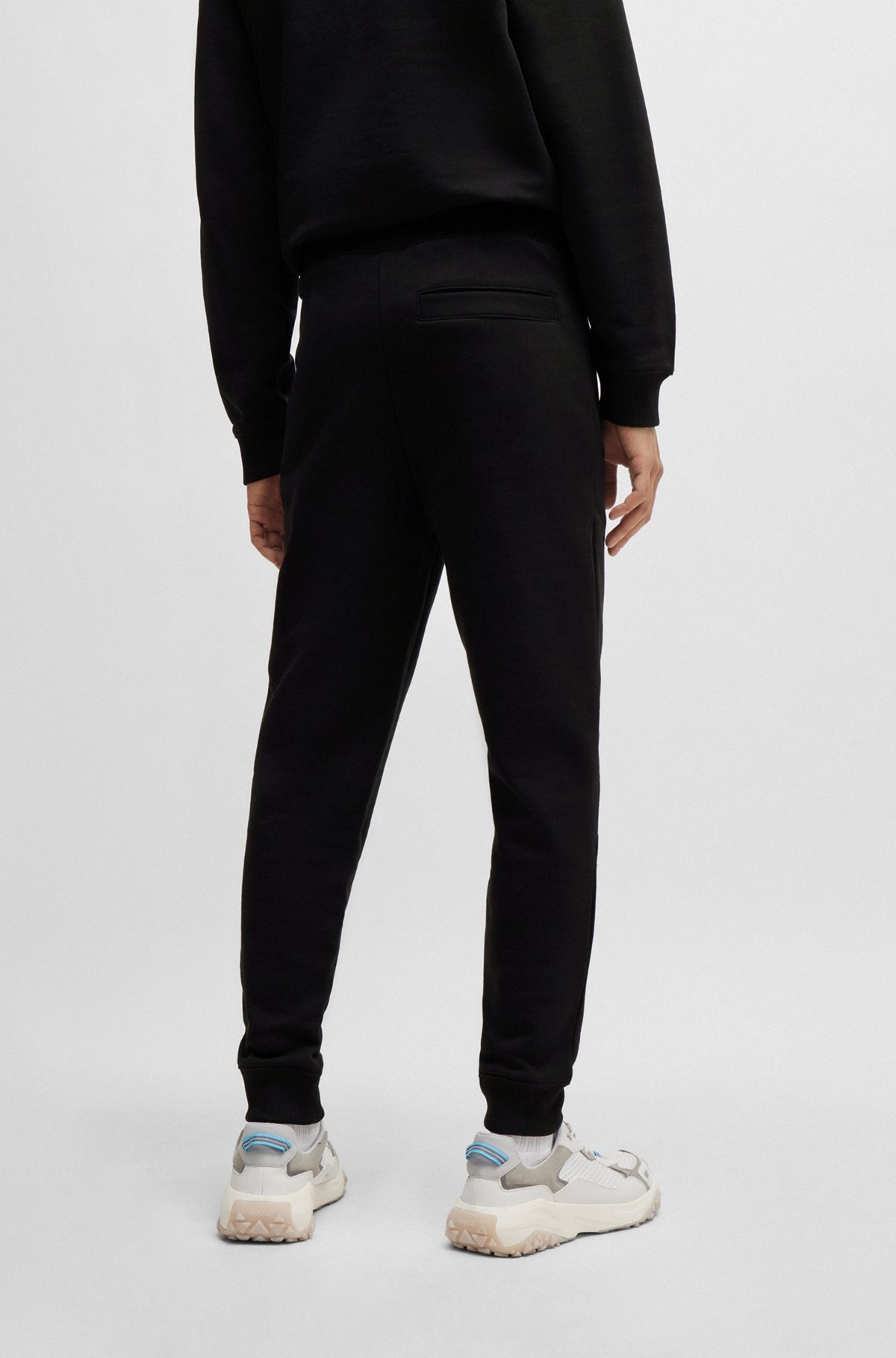 COTTON-TERRY TRACKSUIT BOTTOMS WITH LOGO LABEL - 5