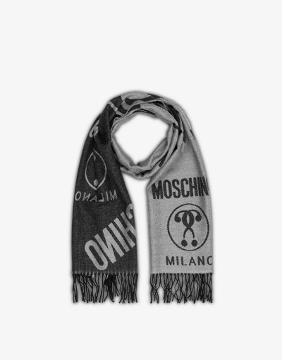 Moschino DOUBLE QUESTION MARK WOOL SCARF outlook