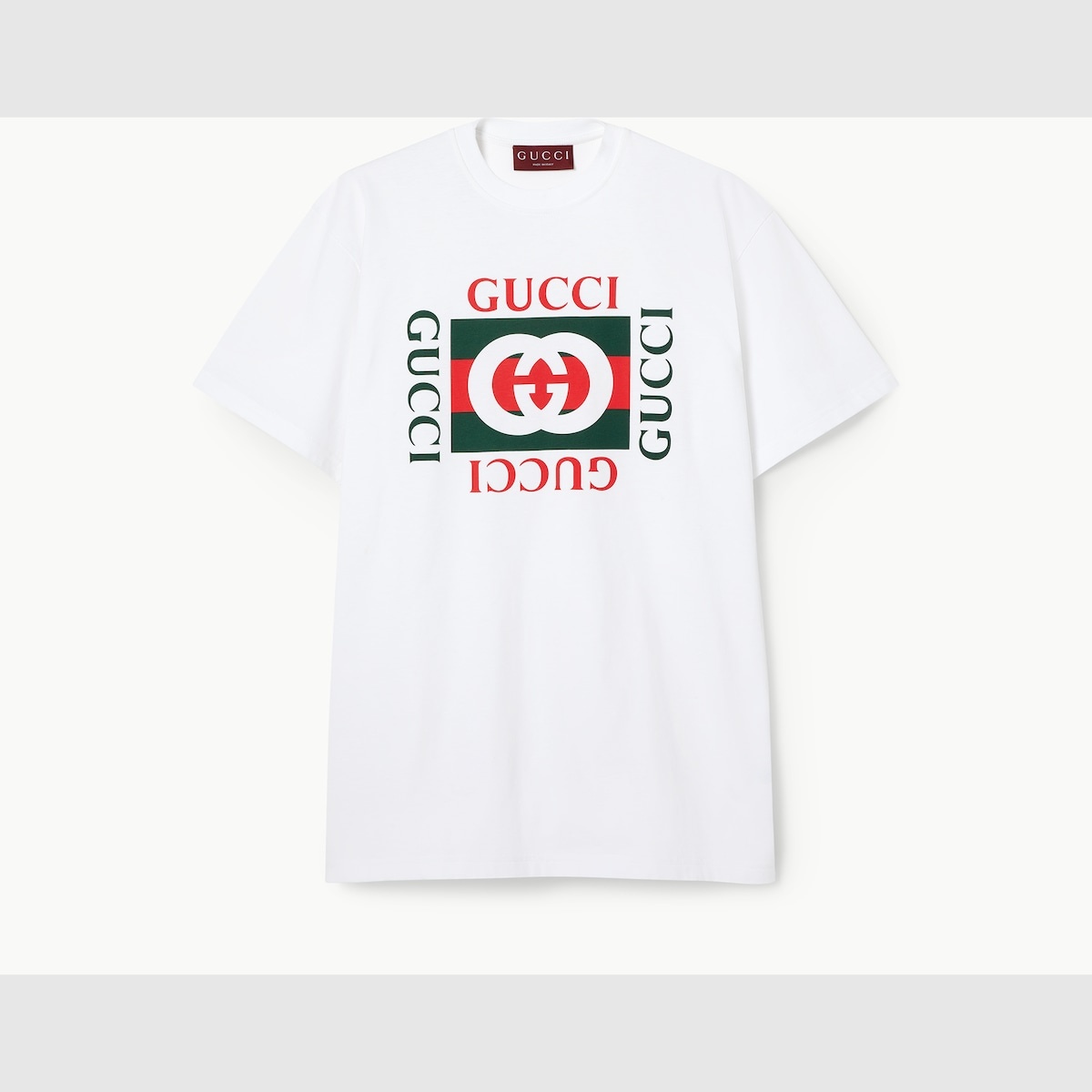 Interlocking G プリント コットン Tシャツ GUCCI Gucci Interlocking G print cotton T-shirt | REVERSIBLE