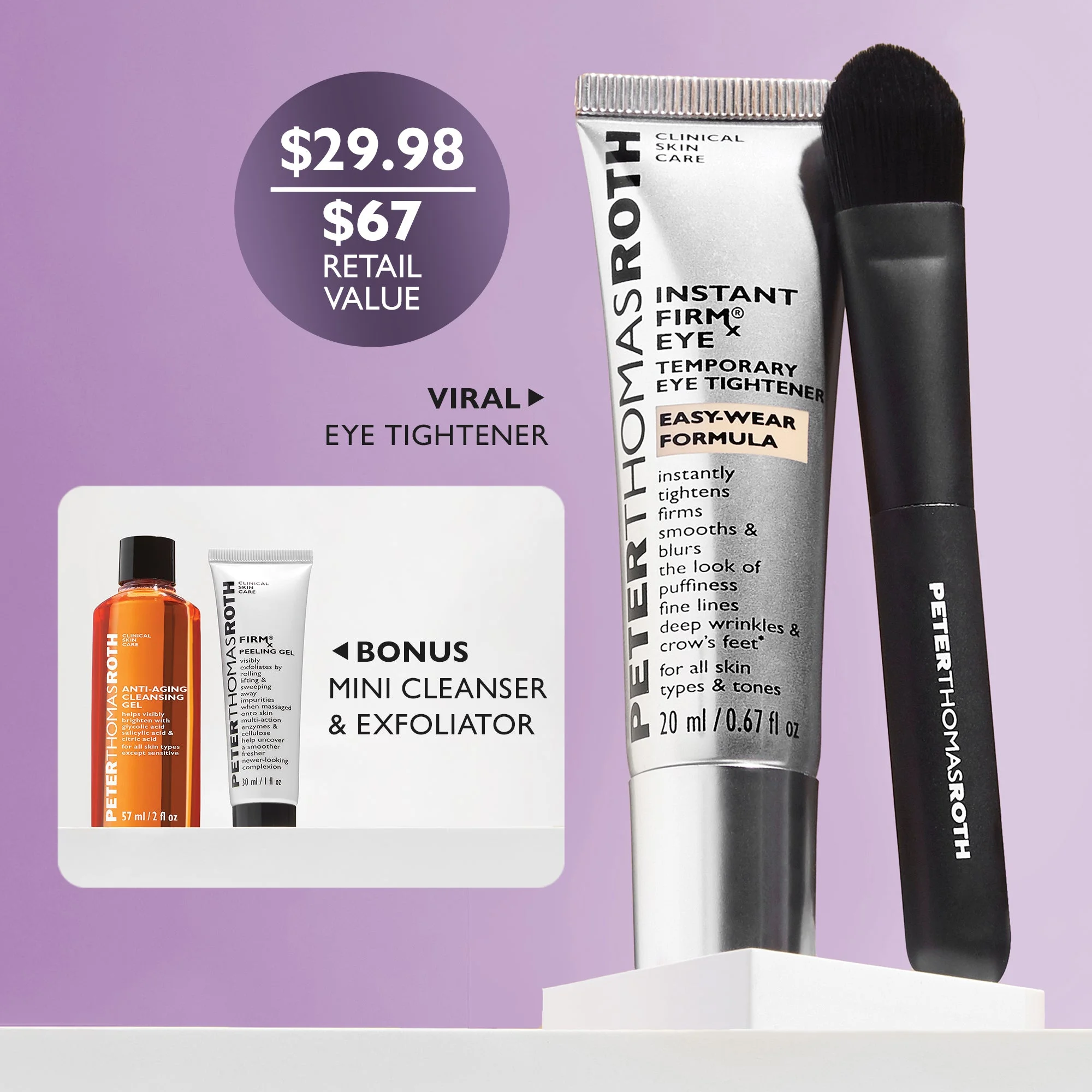 INSTANT FIRMx® EYE EASY-WEAR FORMULA WITH BONUS MINI 2-STEP PREP SET - 1