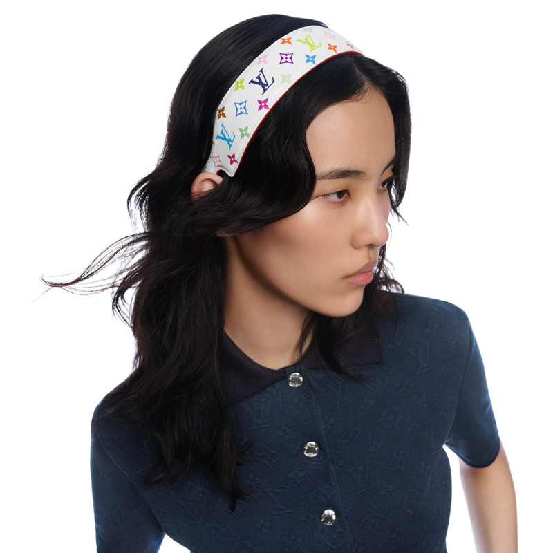 LV x TM Monogram Multicolor LV Outline Headband 4
