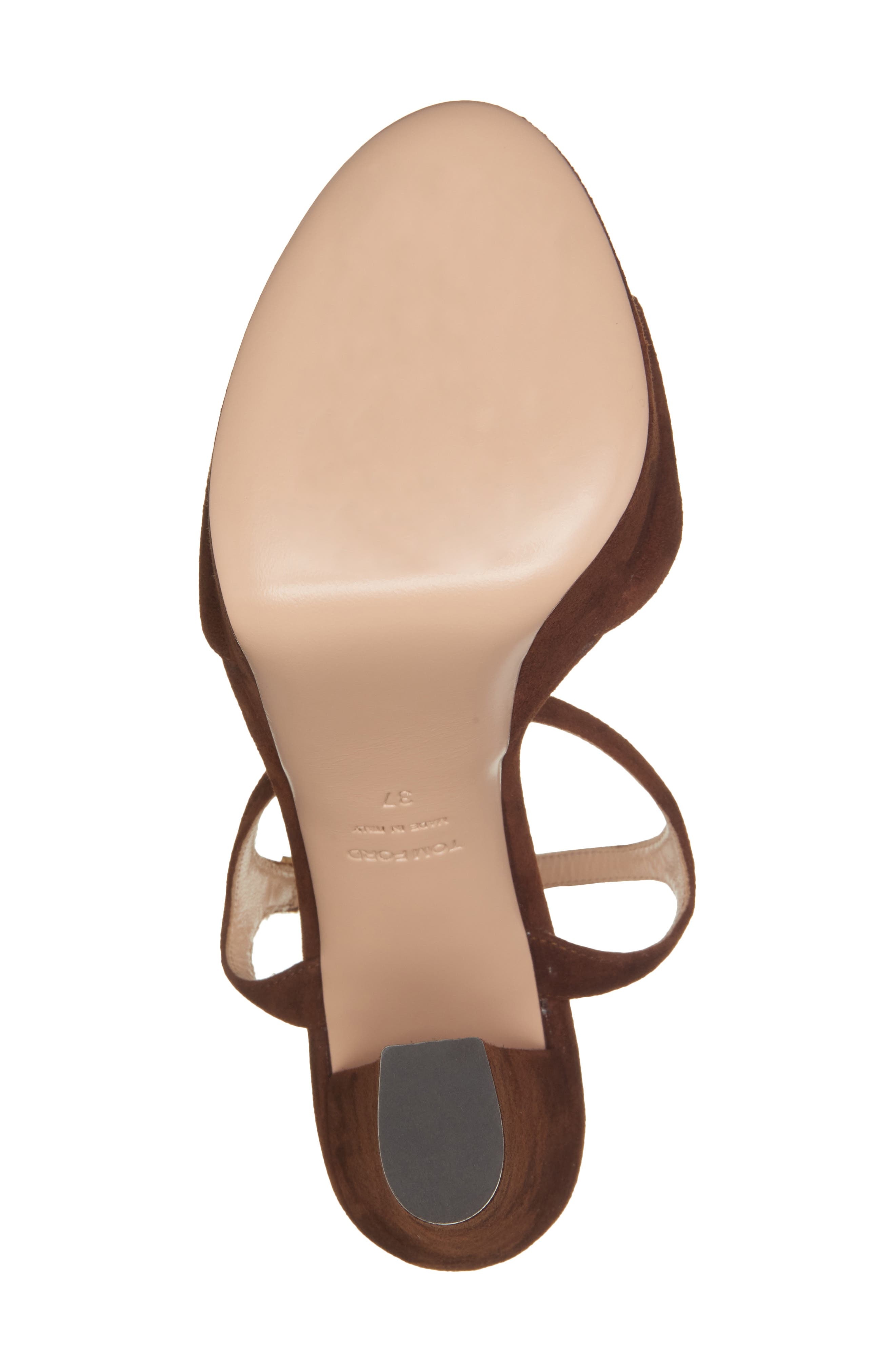 TOM FORD Angelina T-Strap Platform Sandal in Dark Whisky at Nordstrom - 6