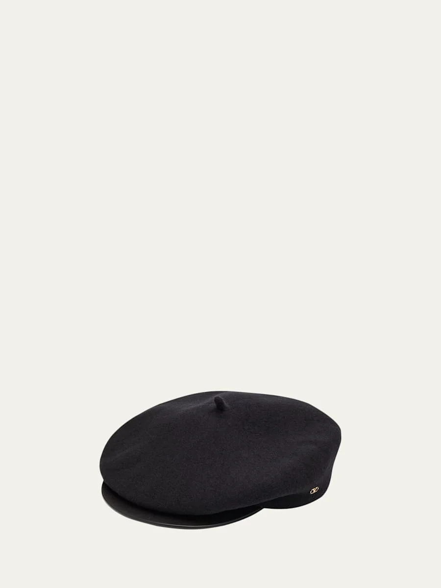 Men's Wool Beret with VLogo - 1
