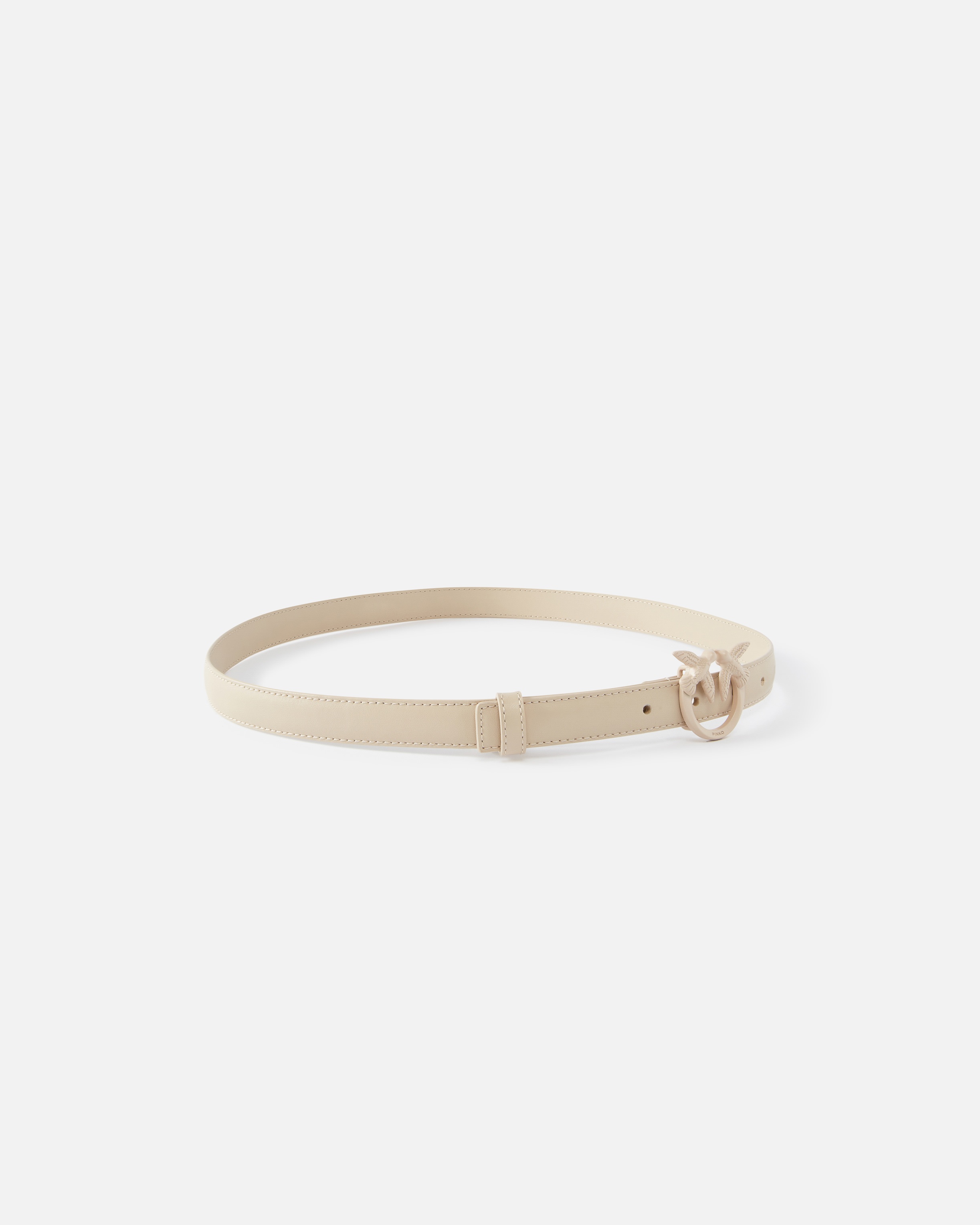 THIN COLOUR-BLOCK LOVE BIRDS LEATHER BELT 2CM - 2