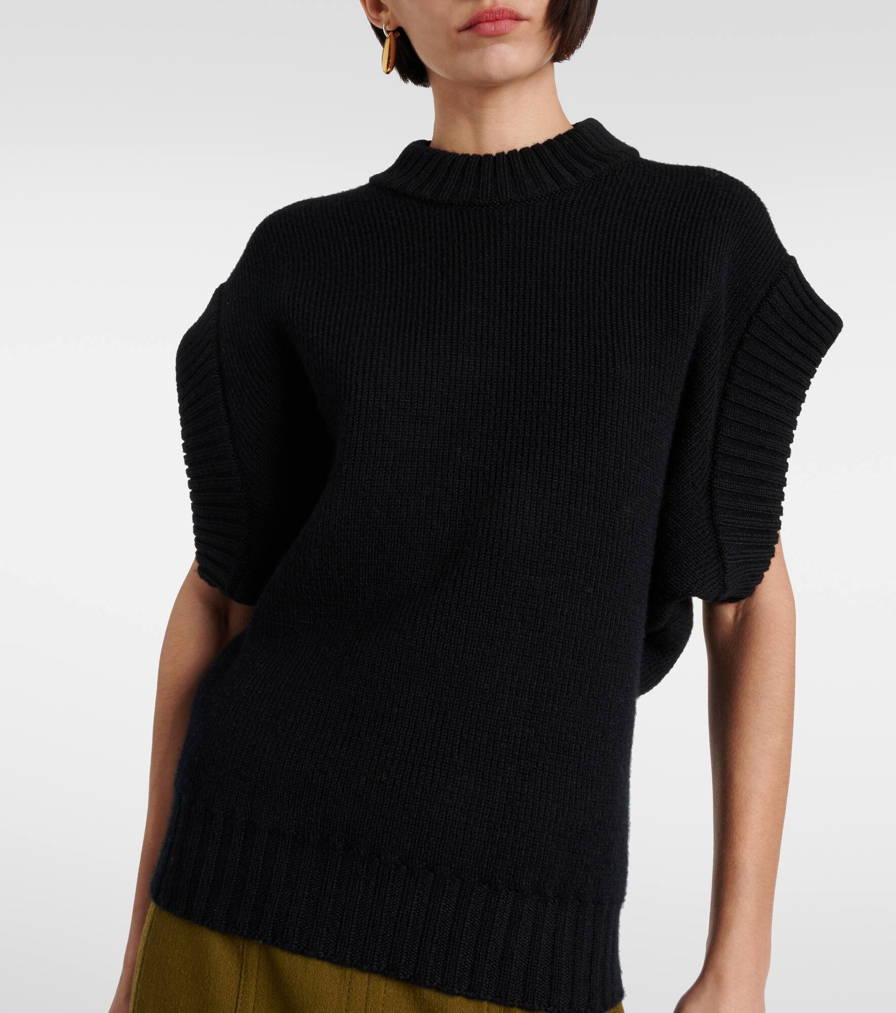 Ribbed-knit wool top - 5