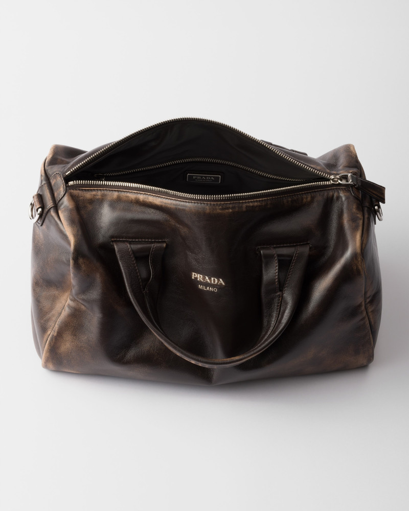 Nappa leather duffle bag 5