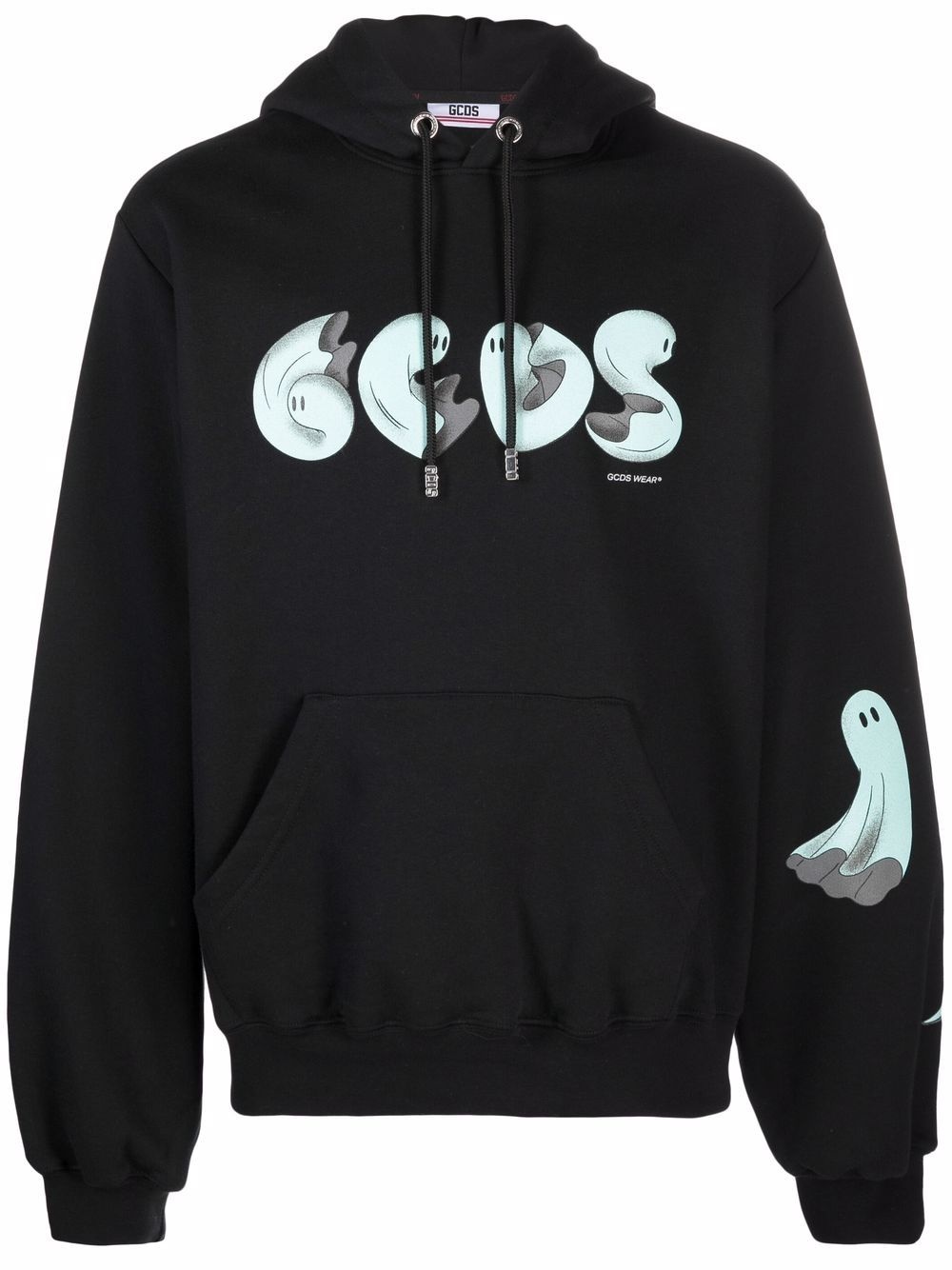 ghost logo print hoodie - 1