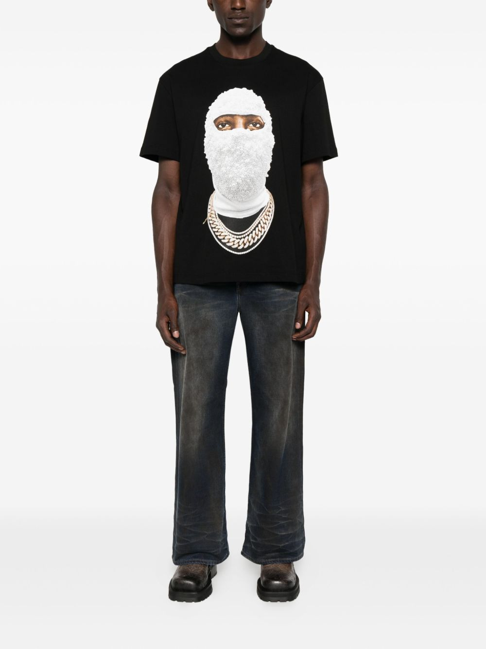 mask-print T-shirt - 2