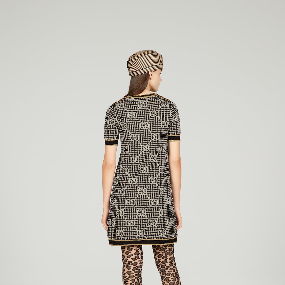 GG wool blend jacquard dress - 6