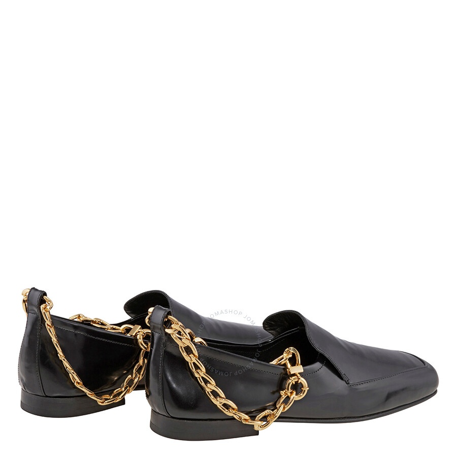 By Far Ladies Nick Chain-anklet Leather Loafers - 5