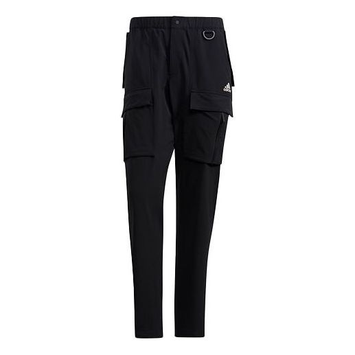 Men's adidas Utl Cargo Pants Solid Color Outdoor Multiple Pockets Sports Pants/Trousers/Joggers Blac - 1