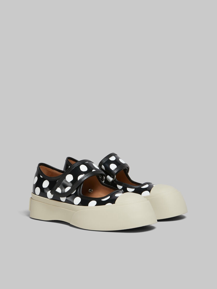 BLACK AND WHITE POLKA-DOT PATENT LEATHER PABLO MARY JANE SNEAKER - 2