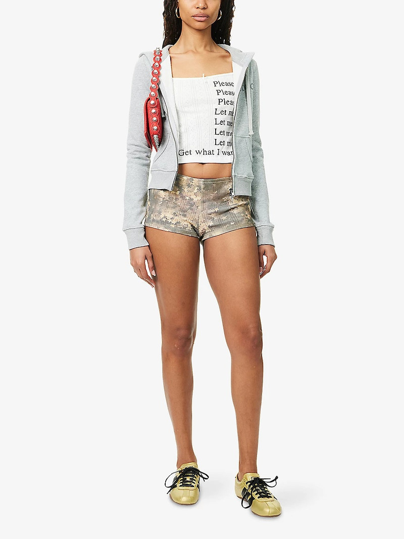 Praying Unappreciated Zip-Up Cotton-Jersey Hoody outlook