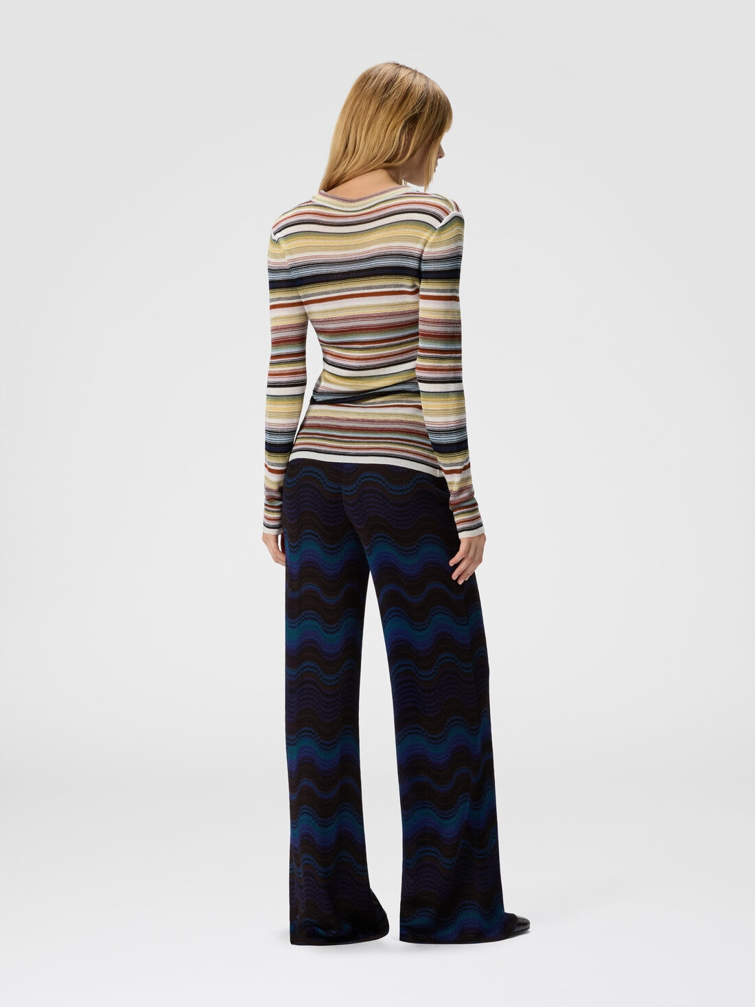 Striped crew neck sweater - 3