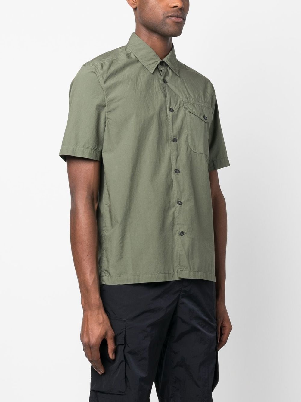 short-sleeve buttoned cotton shirt - 3