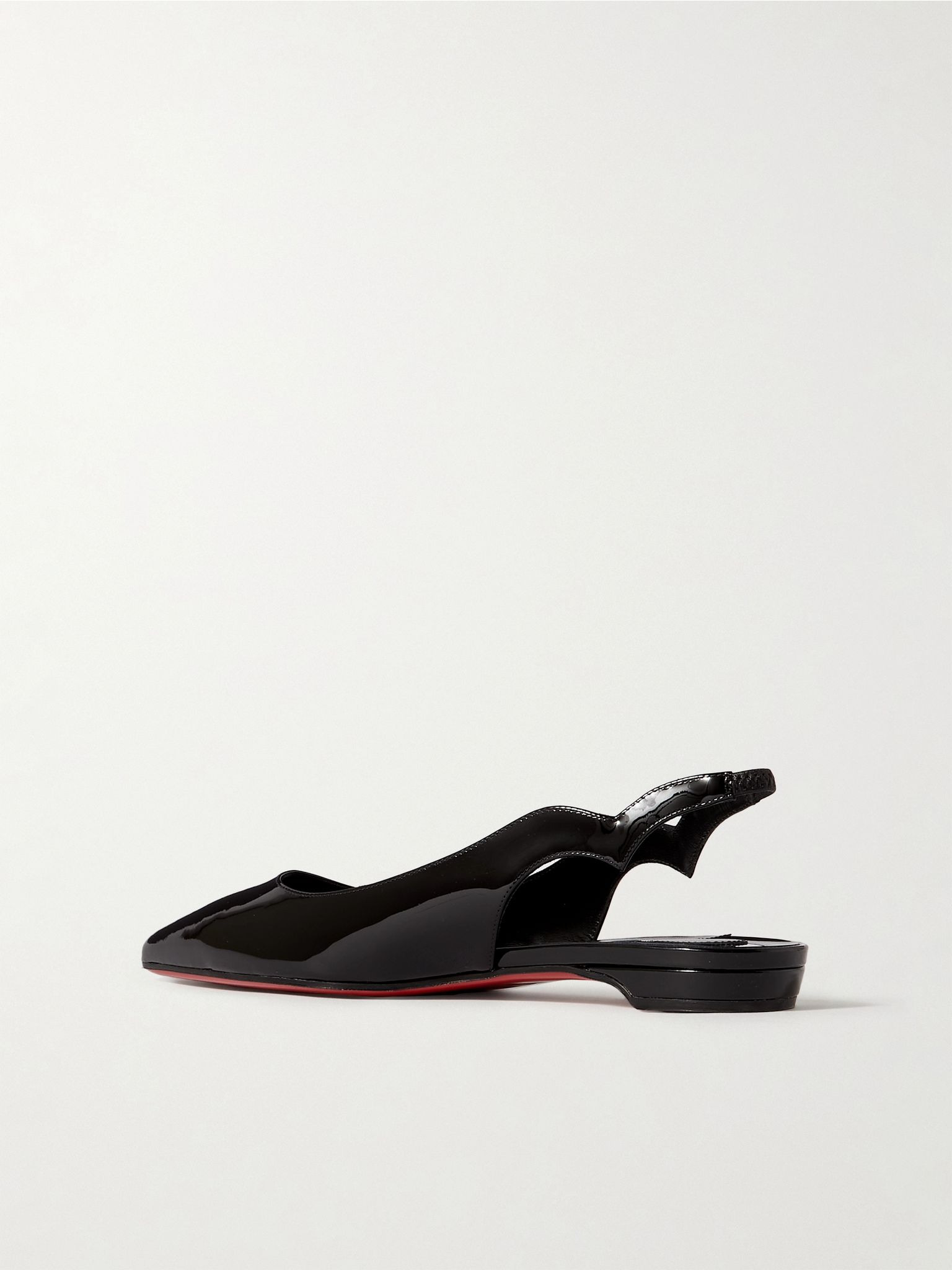 Hot Chikita patent-leather slingback point-toe flats Black - 3