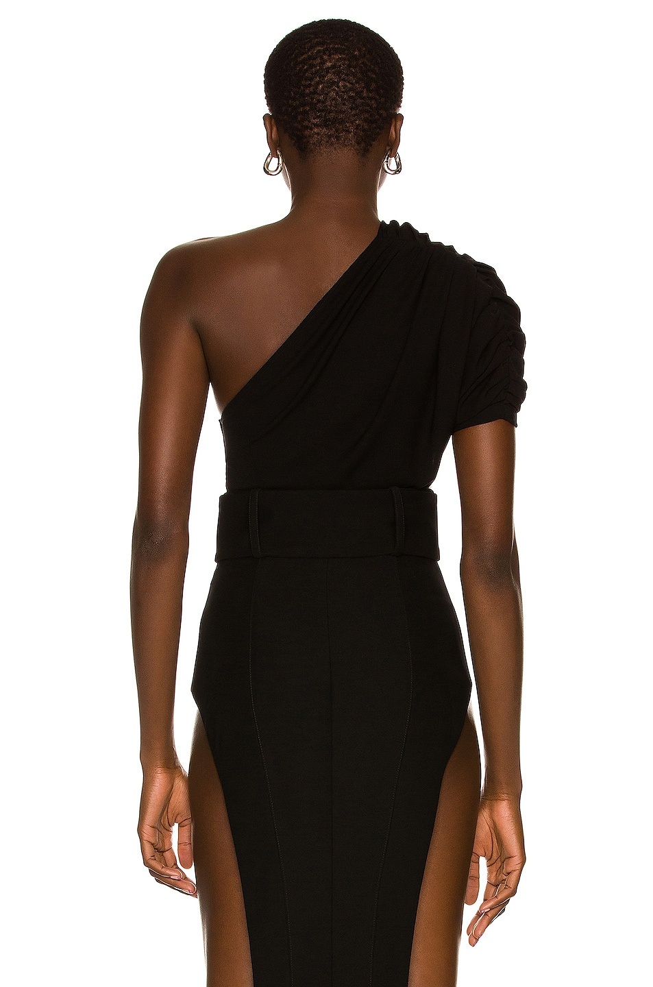 Side Cutout One Shoulder Bodysuit - 4