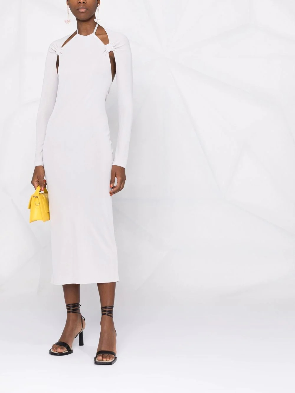 La robe Nodi knotted cut-out dress. - 2