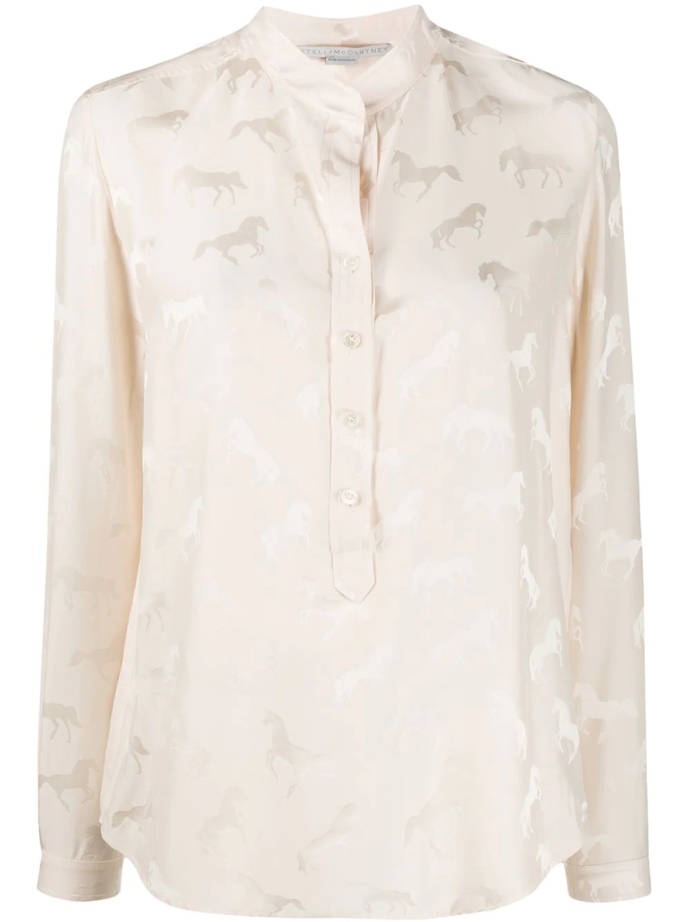 jacquard-woven horse shirt - 1