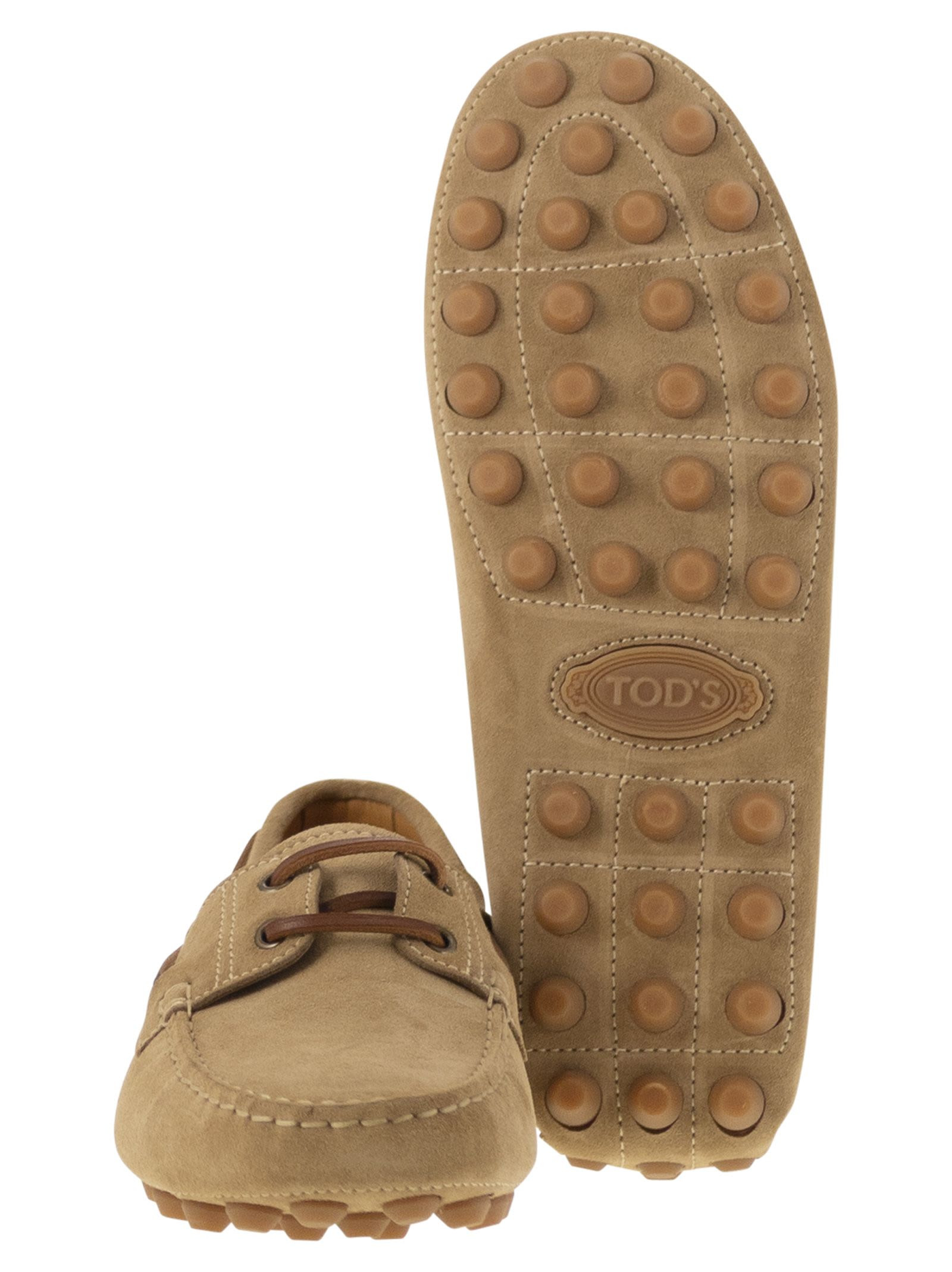 Tod's Men Rubber Bubble Suede Boat - 5