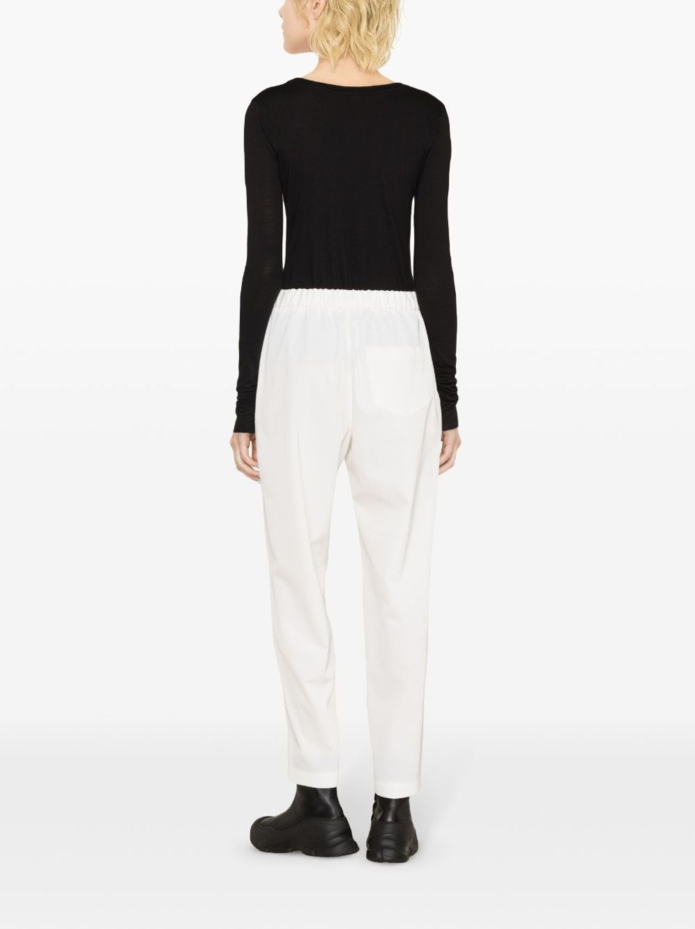 drawstring straight-leg trousers - 4