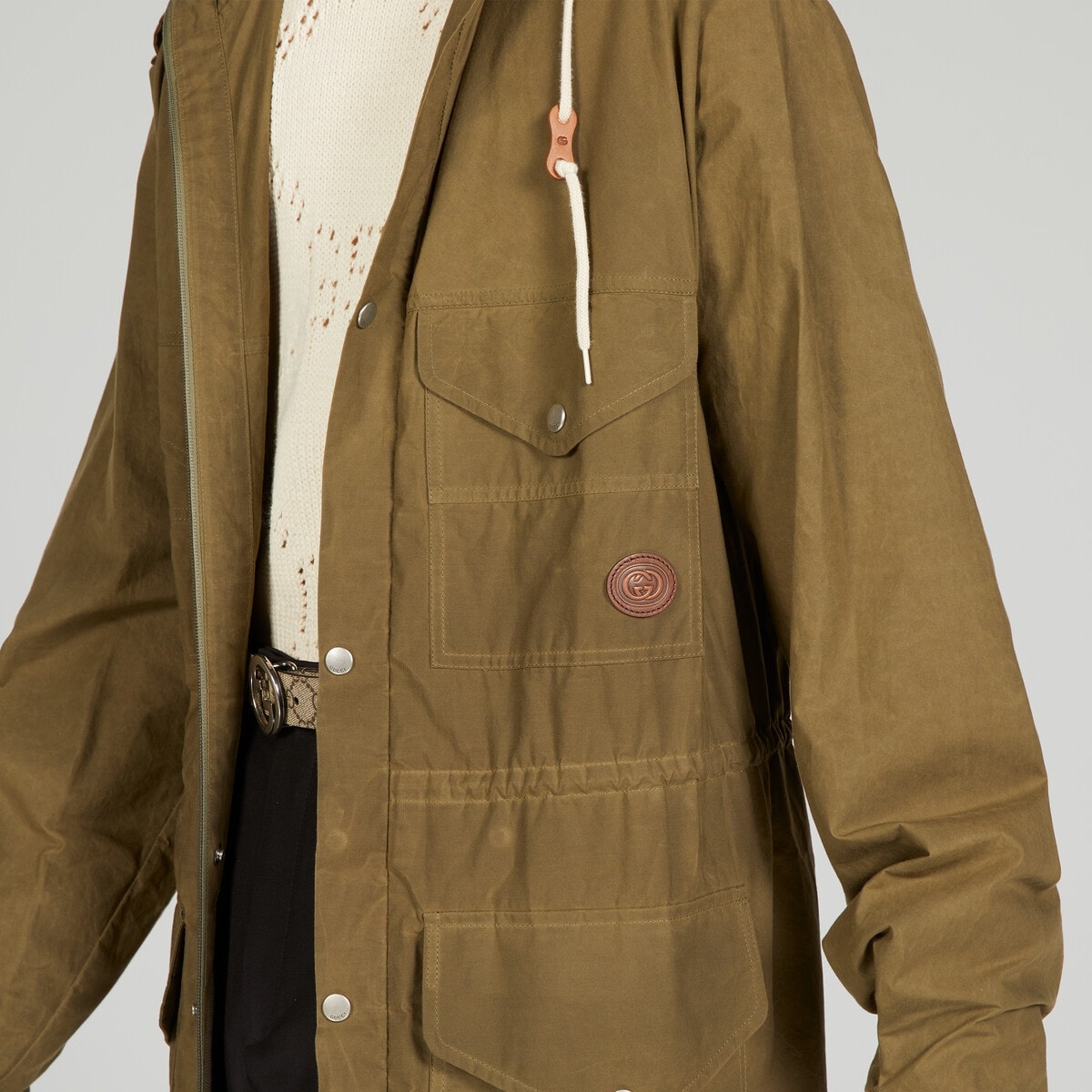 Waxed cotton adjustable length jacket - 3