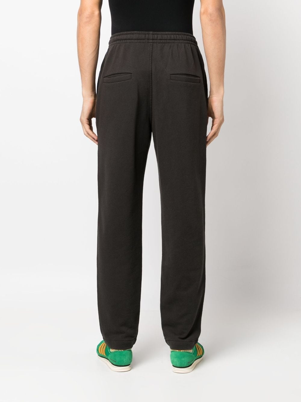 logo-flocked drawstring track pants - 4