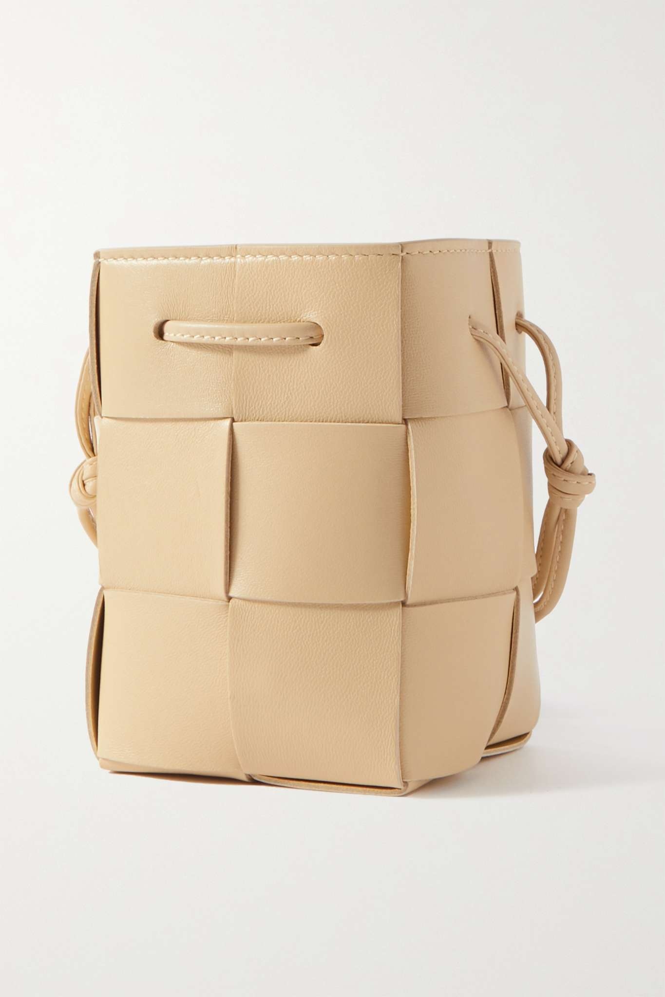 Cassette mini intrecciato leather bucket bag - 3