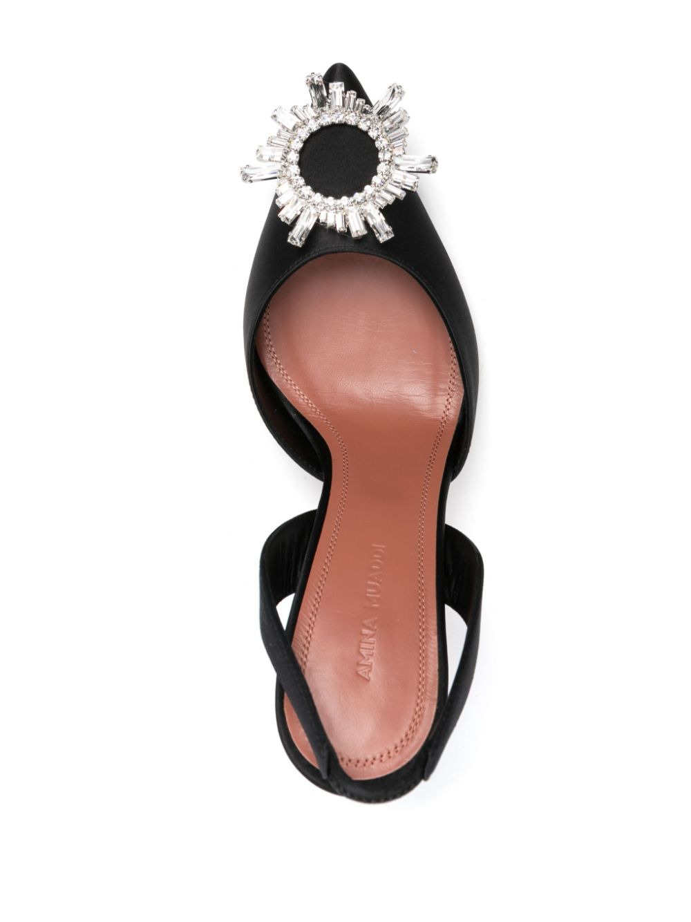 Amina Muaddi Begum 70mm Satin Slingback Pumps - 4