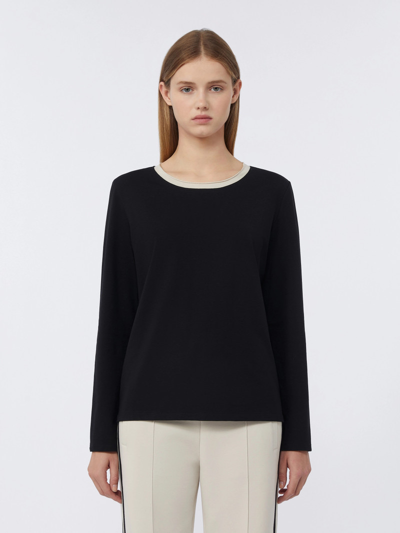 DIVINA Basic jersey T-shirt - BLACK 3