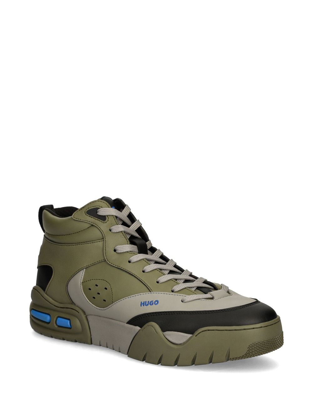 faux-leather sneakers - 2