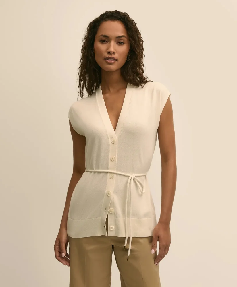 Supima® Cotton Relaxed Sweater Vest - 1